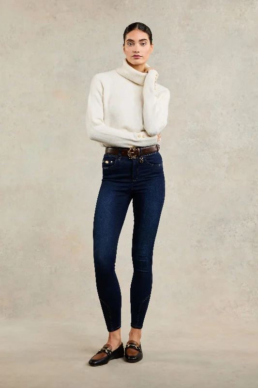 5 Pocket Jodhpur Jean (Dark Indigo) Trendy Layered Pocket Jeans