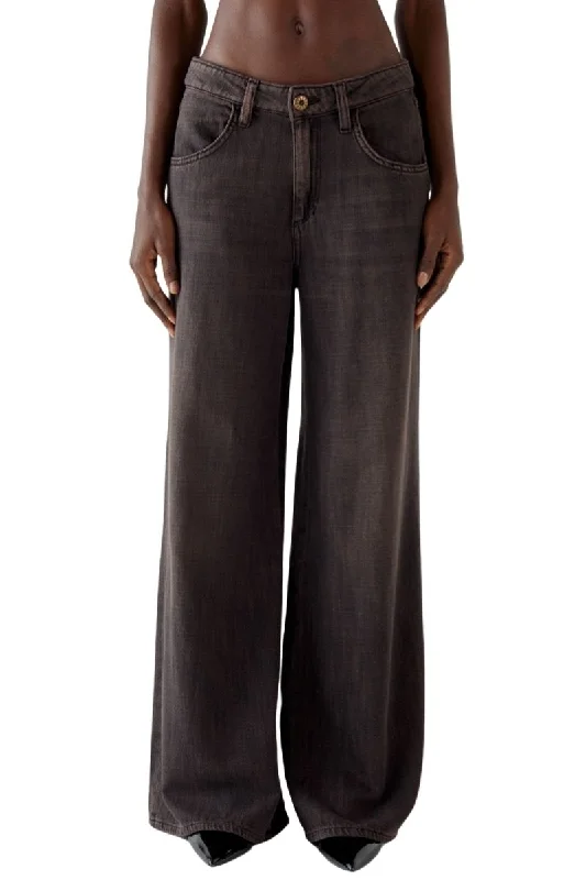 5 Pocket Wide Leg Jean Casual Skinny Fit Jeans