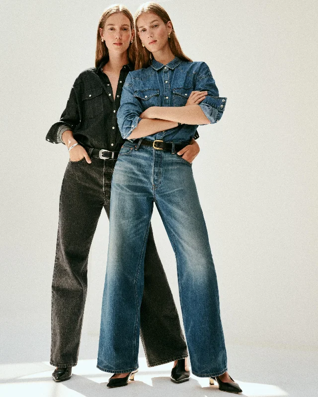 Alek Relaxed Wide Leg Jean Fashionable Straight Fit Denim