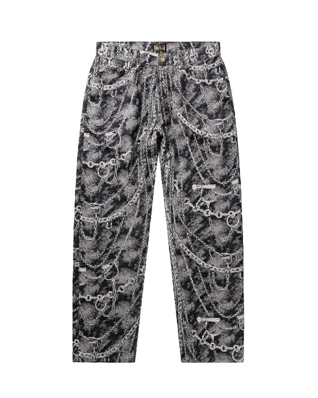 Chains Jacquard Lilly Jean Comfortable Low-Rise Jeans