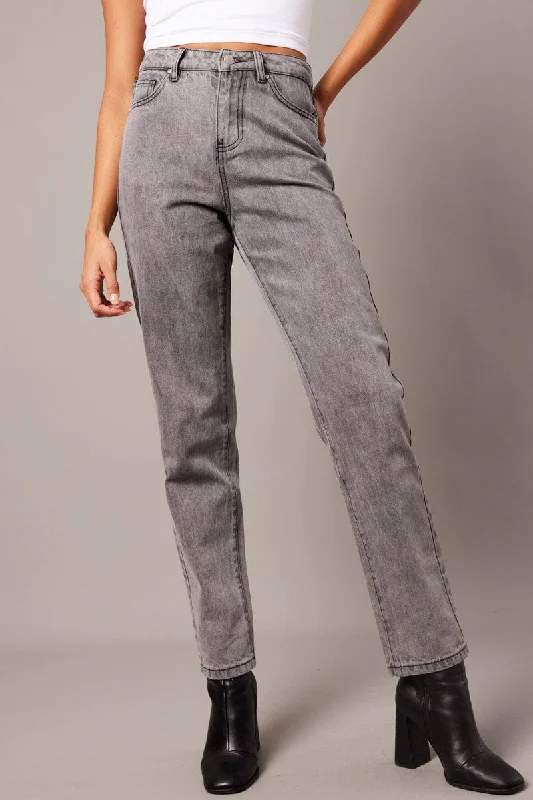 Black Mom Jean High Rise Stylish Shredded Denim Jeans
