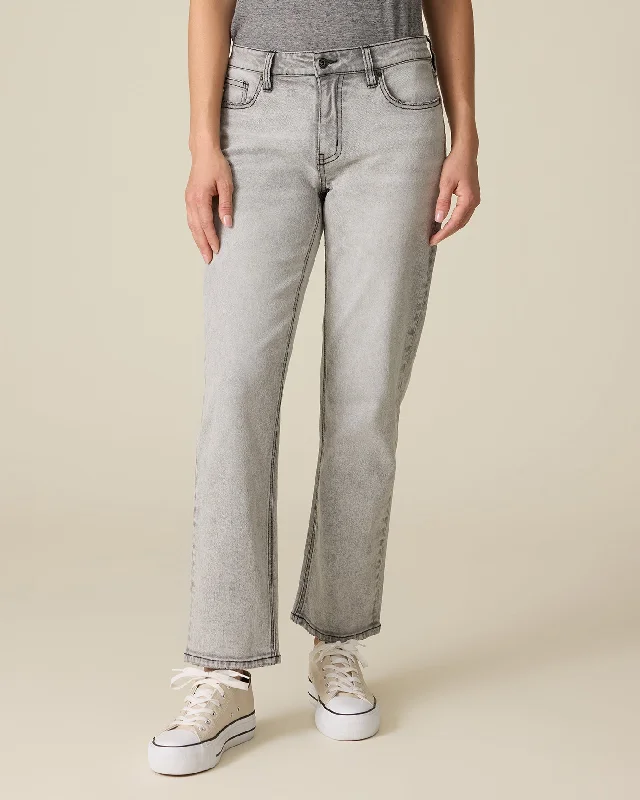 CHARLIE MID-RISE JEAN Stylish Paperbag Waist Denim