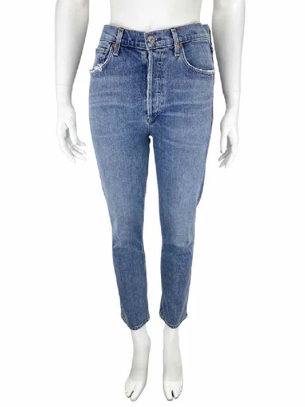 Citizens of Humanity Women's Charlotte High Rise Straight Jean Indigo Size 25(0) Comfortable Dark Wash Jeans