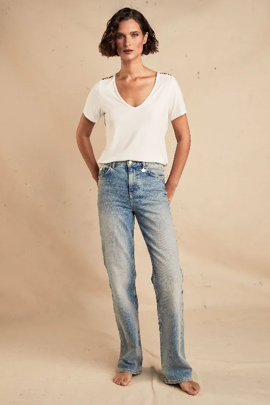Classic Straight Jean (Vintage Indigo) Cozy Relaxed Fit Denim Jeans