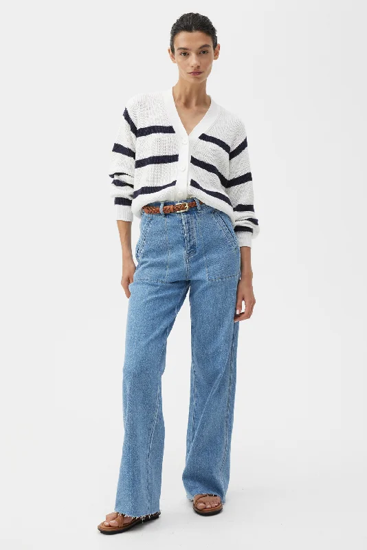 CLOVELLY DENIM JEAN Comfortable Folded Hem Jeans