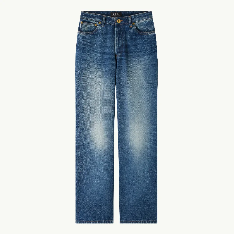 Women's Elisabeth Jean - Washed Indigo Comfortable Zip-Fly Denim Jeans