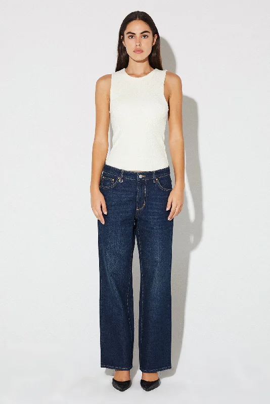 DARIA BOYFRIEND ANALOGY JEAN Fashionable Frayed Hem Denim