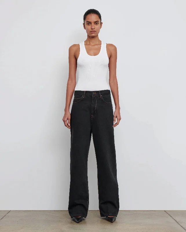 LOW RISE JEAN / BLACK Comfortable Zip-Up Skinny Jeans