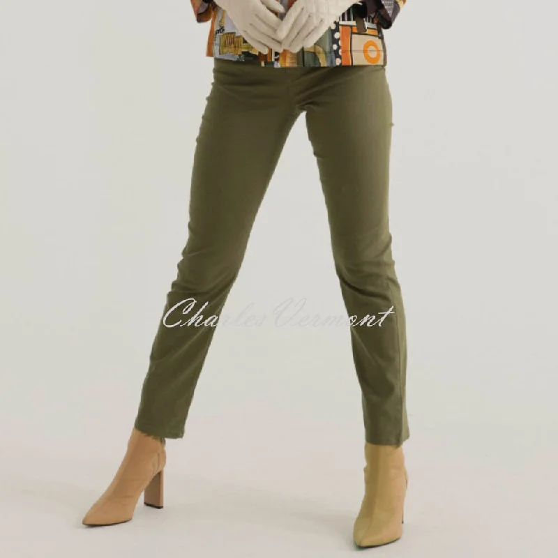Dolcezza 'Back To Basic' Jean - Style 74412 (Khaki) Fashionable Relaxed Fit Denim