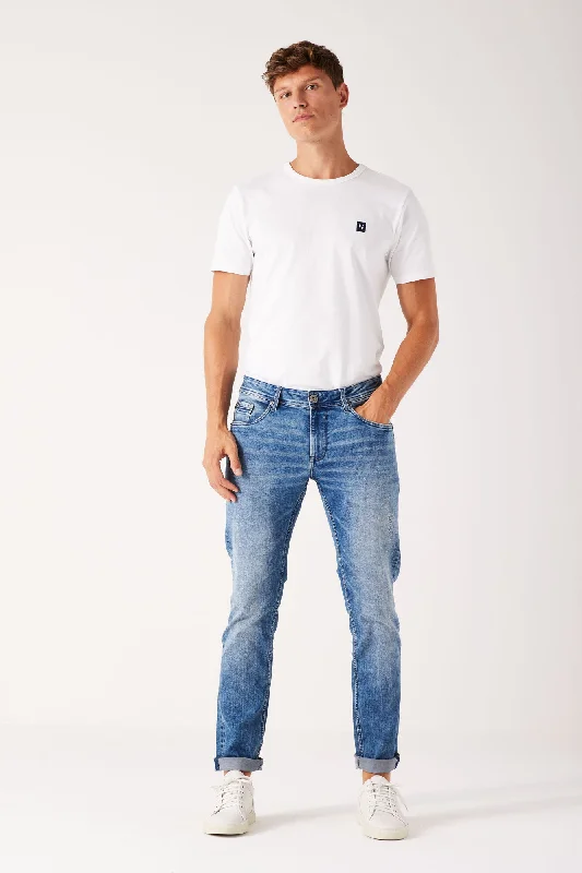Garcia - Savio Slim Jean - Medium Used Wash Cozy Stretch High-Waist Jeans