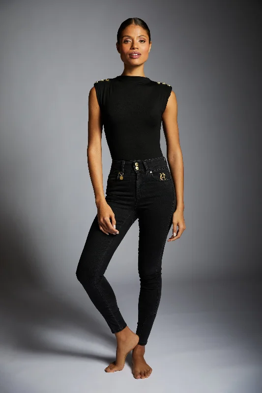 Jodhpur Jean (Washed Black) Cozy Relaxed Fit Denim Jeans