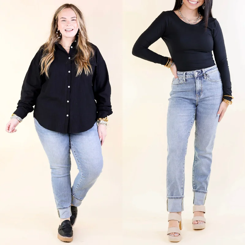 Judy Blue | Easygoing Essentials High Waisted Boyfriend Jean in Vintage Medium Wash Fashionable Button-Front Jeans Judy Blue | Easygoing Essentials High Waisted Boyfriend Jean in Vintage Medium Wash Fashionable Button-Front Jeans