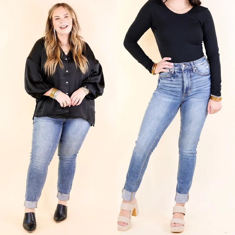 Judy Blue | Fresh Breeze High Waisted Skinny Jean with Vintage Shield Pockets in Medium Wash Stylish High-Waist Skinny Denim Judy Blue | Fresh Breeze High Waisted Skinny Jean with Vintage Shield Pockets in Medium Wash Stylish High-Waist Skinny Denim