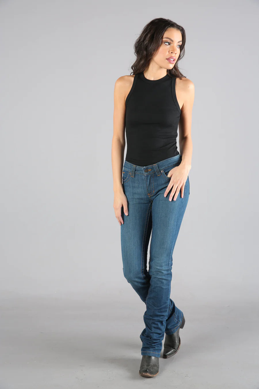 Kimes Ranch Betty17 Blue Jean Comfortable Distressed Straight-Leg Jeans