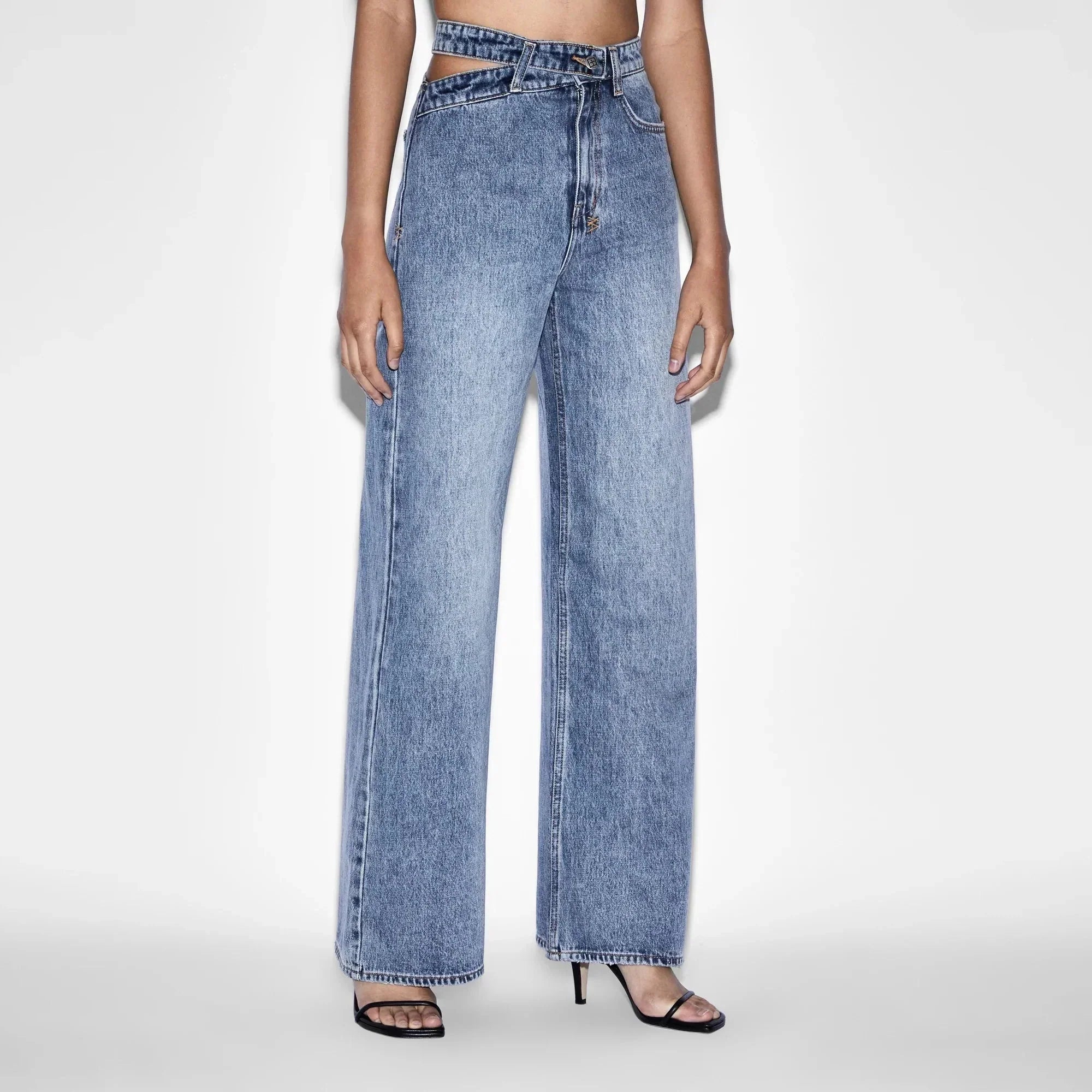 Ksubi Women's Dettached Jean Haven Trendy Pleated Waist Jeans