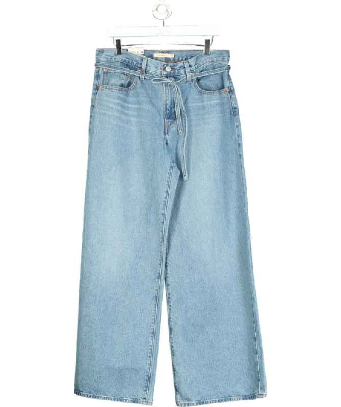 levis Blue Xl Straight Jean W30 Stylish Stone-Wash Denim Jeans