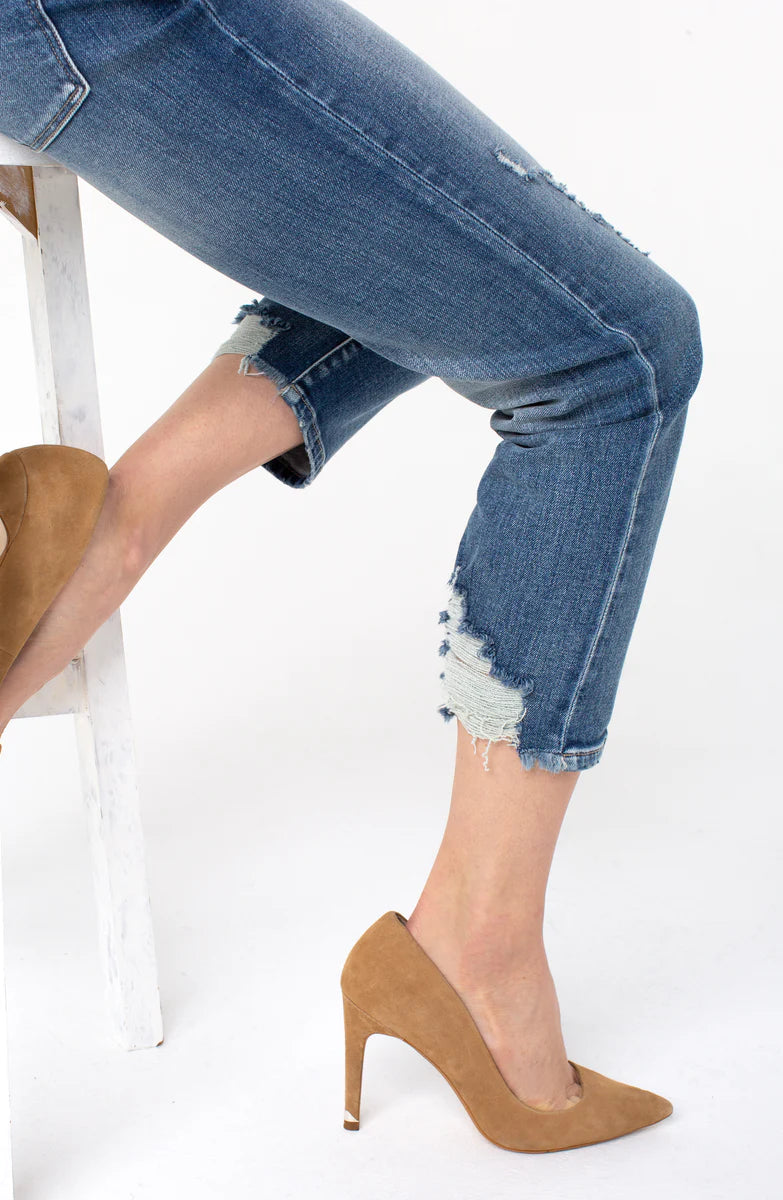 Liverpool Kennedy Cropped Straight Jean Trendy Skinny Fit Jeans