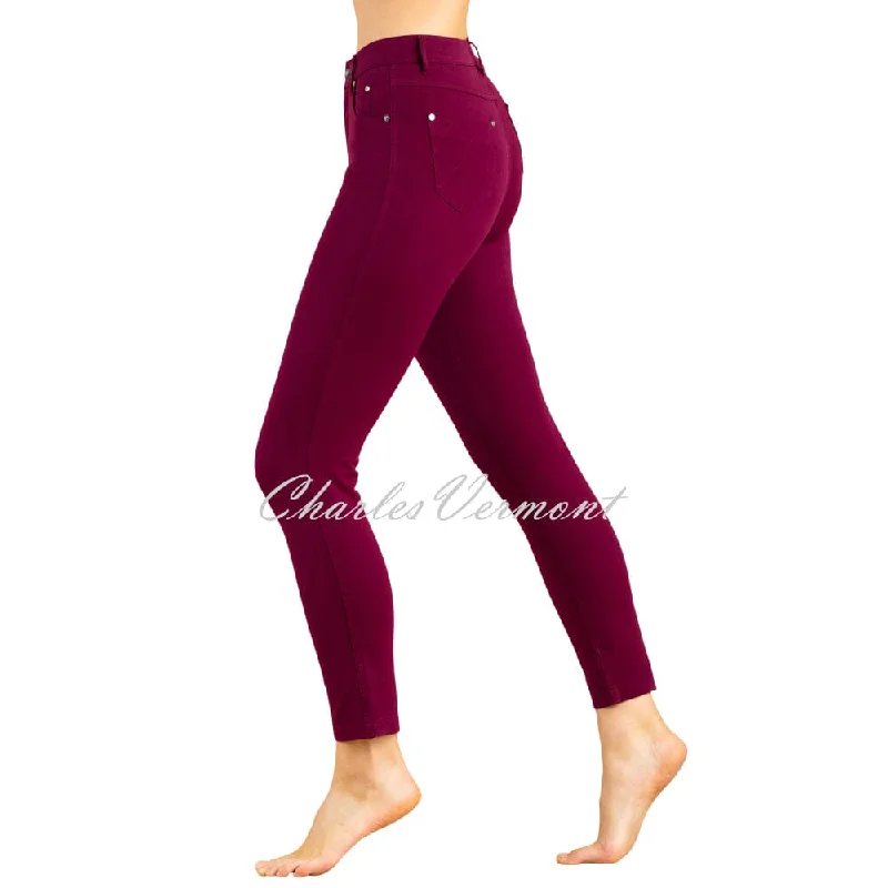 Marble 7/8th Ankle Grazer Slim Leg Jean - Style 2400-205 (Berry) Classic Button Fly Jeans Marble 7/8th Ankle Grazer Slim Leg Jean - Style 2400-205 (Berry) Classic Button Fly Jeans