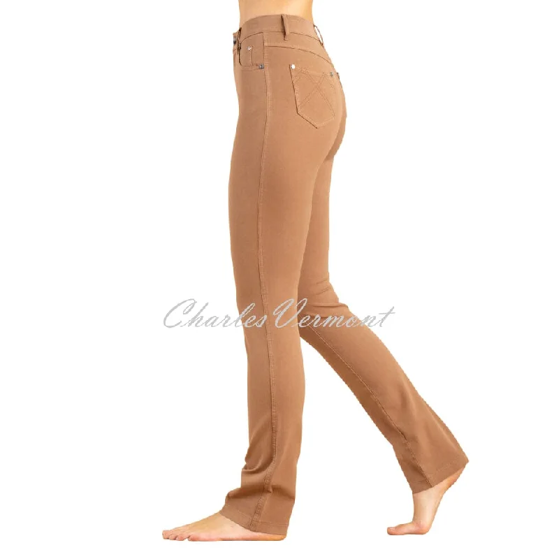 Marble Full Length Straight Leg Jean - Style 2403-208 (Tobacco) Chic Cropped Jeans