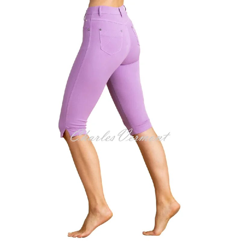 Marble Pedal Pusher Slim Leg Jean – Style 2409-197 (Lavender) Elegant High-Waisted Flared Jeans Marble Pedal Pusher Slim Leg Jean – Style 2409-197 (Lavender) Elegant High-Waisted Flared Jeans