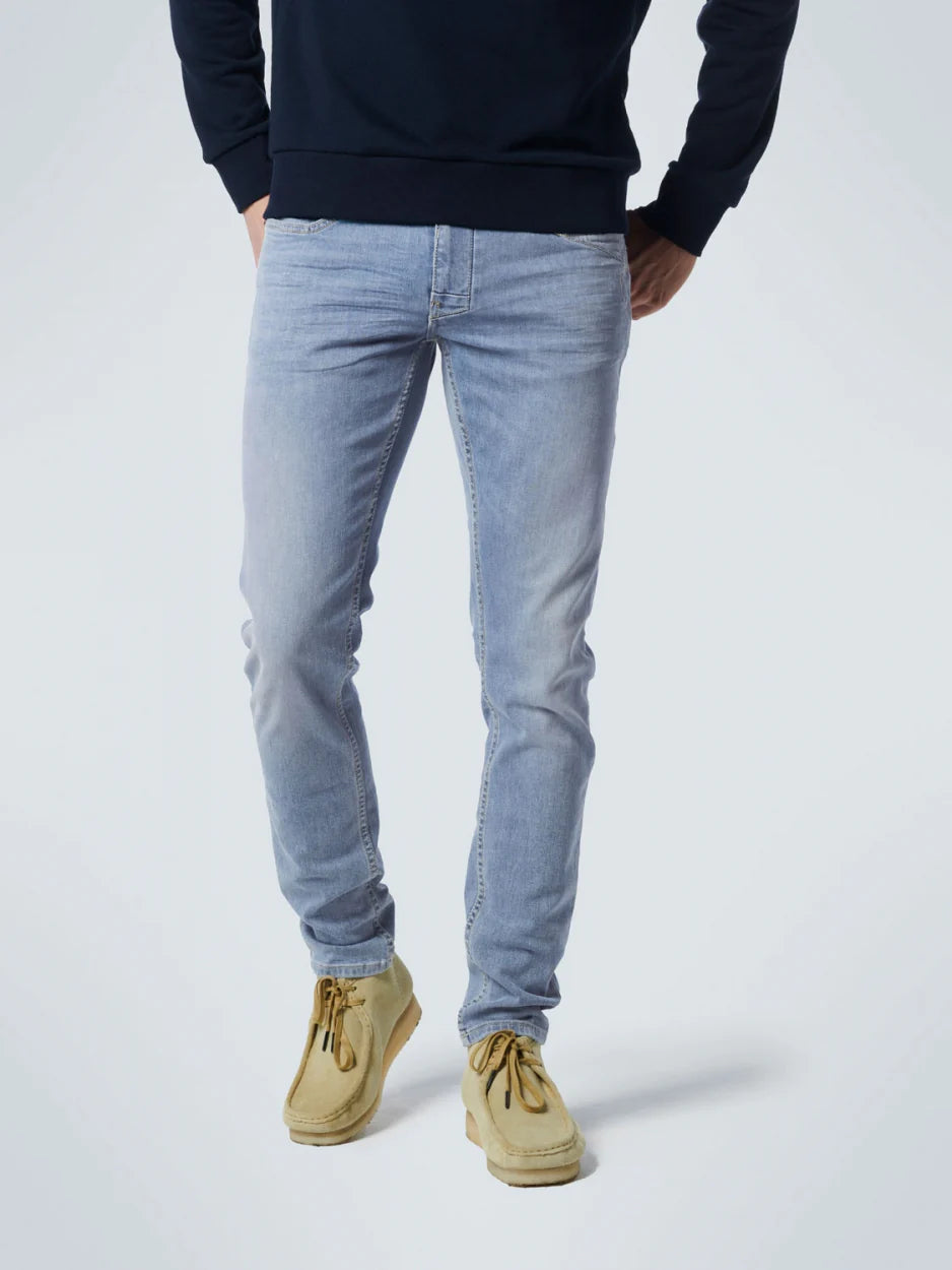 No Excess - Tapered 712 Jean - Light Blue Classic Button Fly Jeans