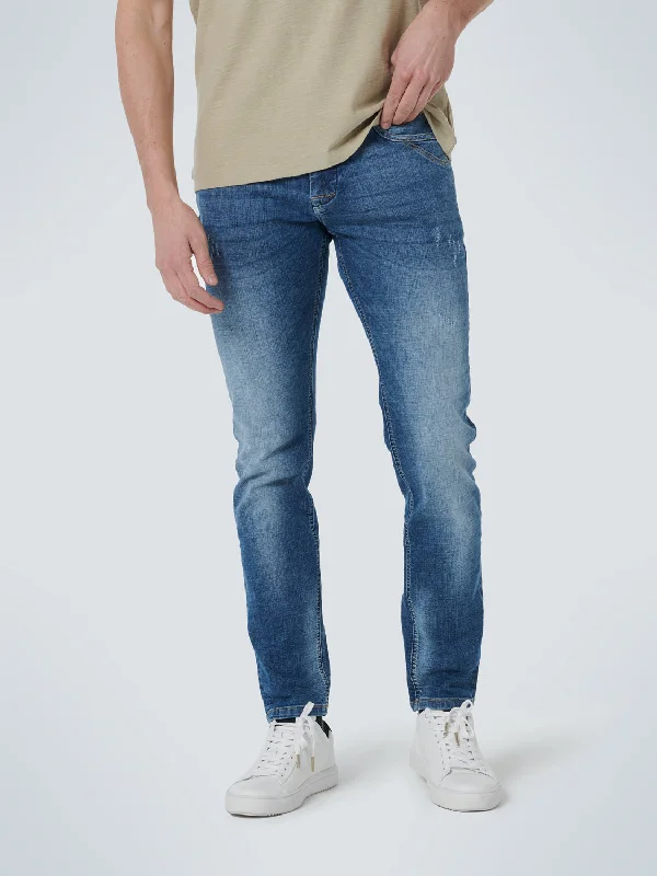 No Excess - Tapered 712 Jean - Light Blue Comfortable Drawstring Waist Jeans