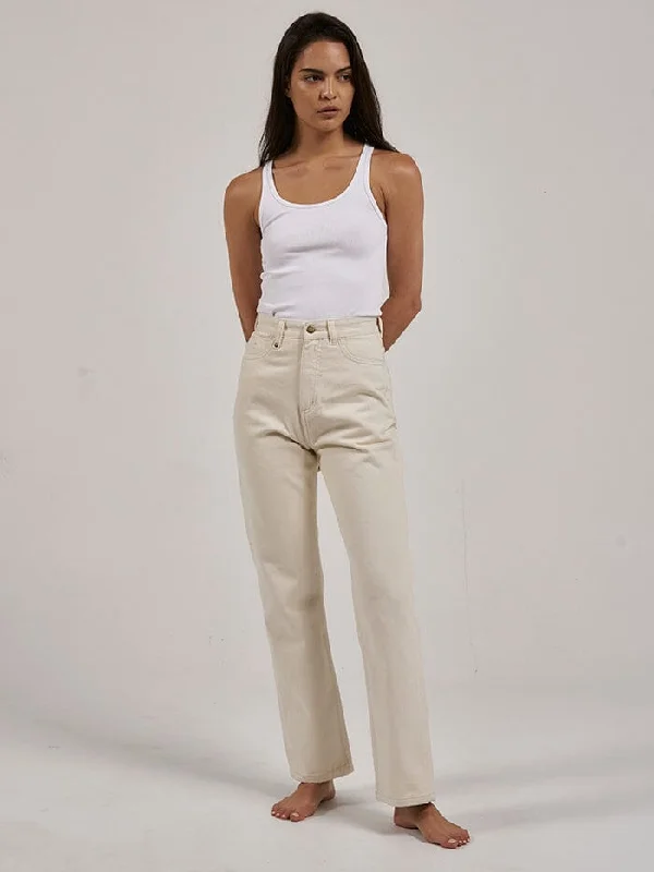 Pulp Jean - Heritage White Fashionable Straight Cut Jeans