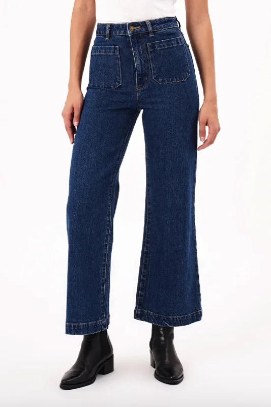 Rollas - Sailor Jean, Eco Ruby Blue Stylish Cargo Style Jeans