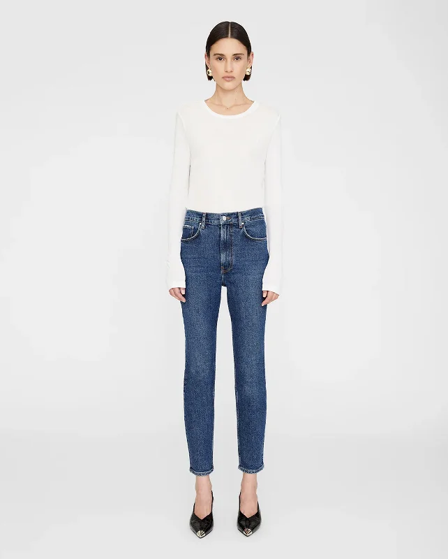 SAMARA JEAN / MID INDIGO Casual Straight-Leg Jeans