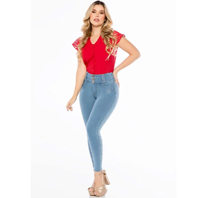 Skinny Blue Jean for women - J82327 Trendy Plus Size Jeans