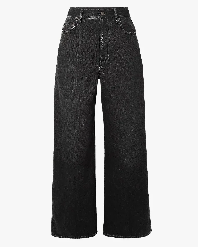 2022 Vintage Black Jean Trendy Wide-Leg High-Waist Denim