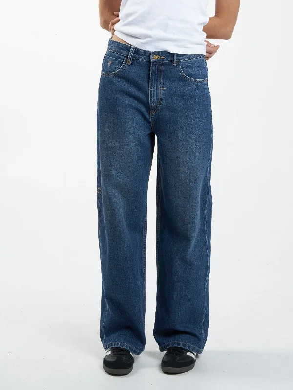 Tony Jean - Roadhouse Blue Fashionable Cropped Denim Jeans