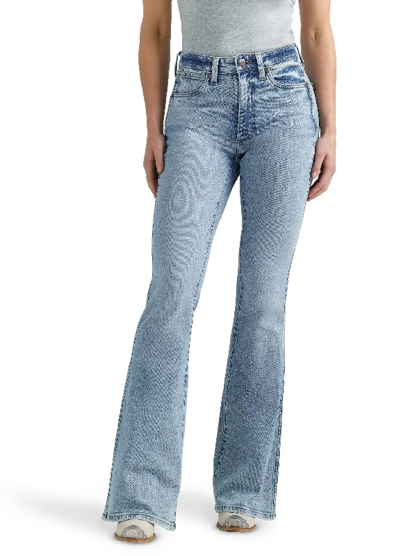 Wrangler Retro® Bailey Flare Jean - High Rise 112352980 Casual Distressed Denim Jeans Wrangler Retro® Bailey Flare Jean - High Rise 112352980 Casual Distressed Denim Jeans