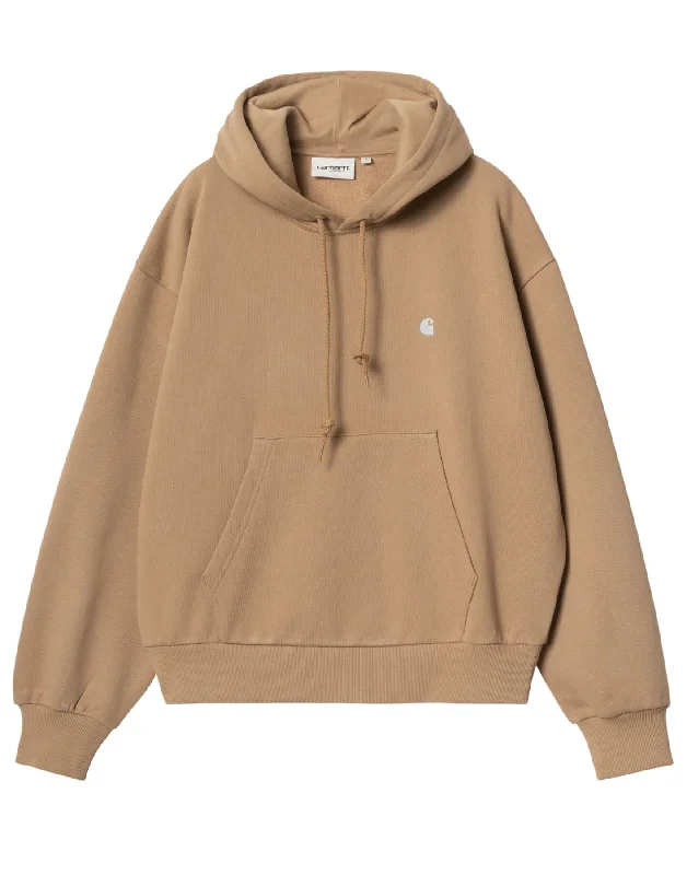 Hoodie woman I032644 2GDXX W CASEY PEANUT CARHARTT WIP Hoodie with Half-Zip Sporty Casual