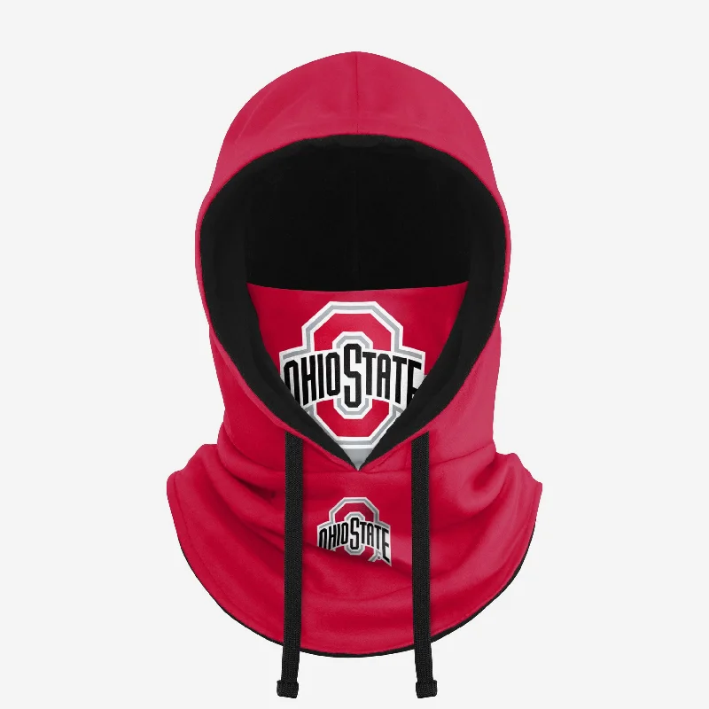 Ohio State Buckeyes Drawstring Hooded Gaiter Hoodie with Elastic Cuffs Stretchable Comfortable