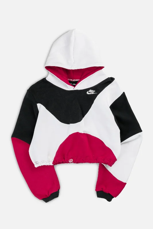 Rework Nike Wave Crop Sweatshirt - XS Hoodie Jacket Zipper Layering