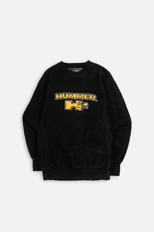 Vintage Hummer Sweatshirt - S Hoodie with Embroidery Detailed Premium