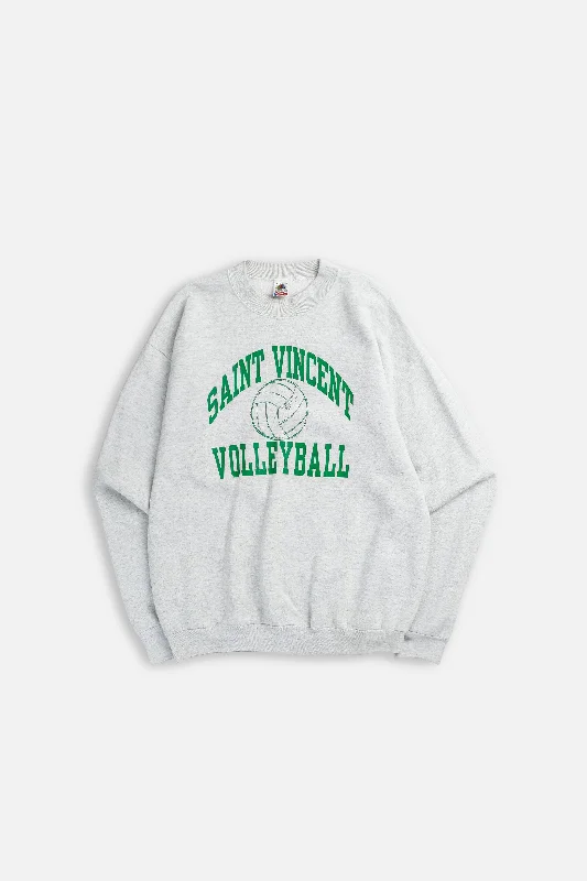 Vintage St. Vincent Volleyball Sweatshirt - XXL Hoodie with High-Low Hem Asymmetrical Trendy