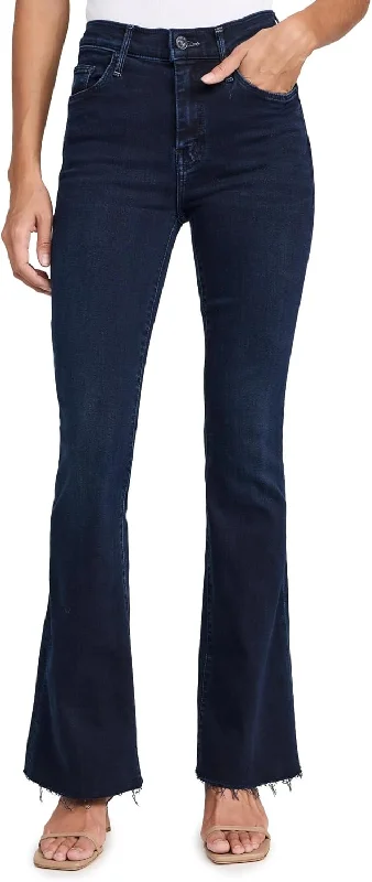 MOTHER Women's The Weekender Fray Jeans, Chip on my Shoulder Stylish High-Waist Jeans