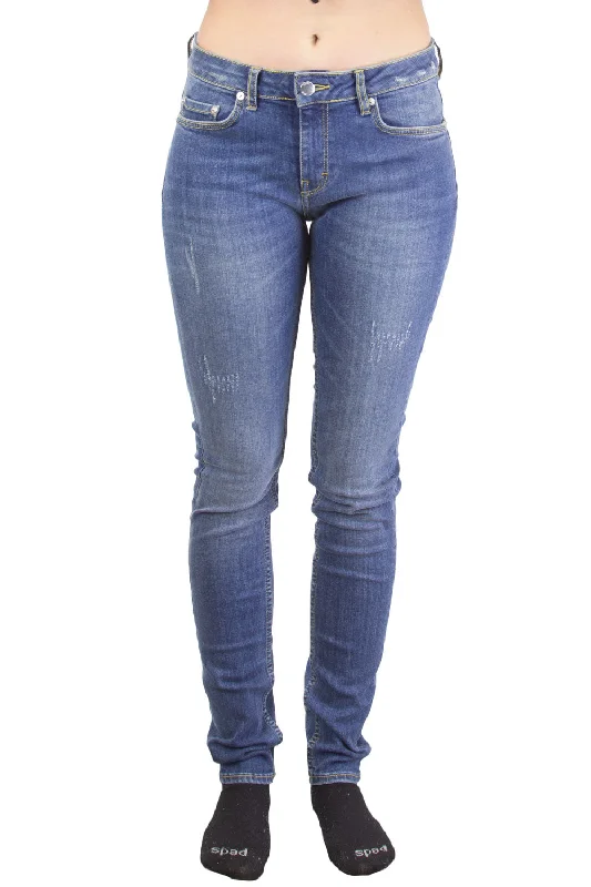 BLK DNM Women's Arlington Blue Mid Low Rise Jeans #BFRDJ23 $175 NWT Elegant Skinny Leg Jeans