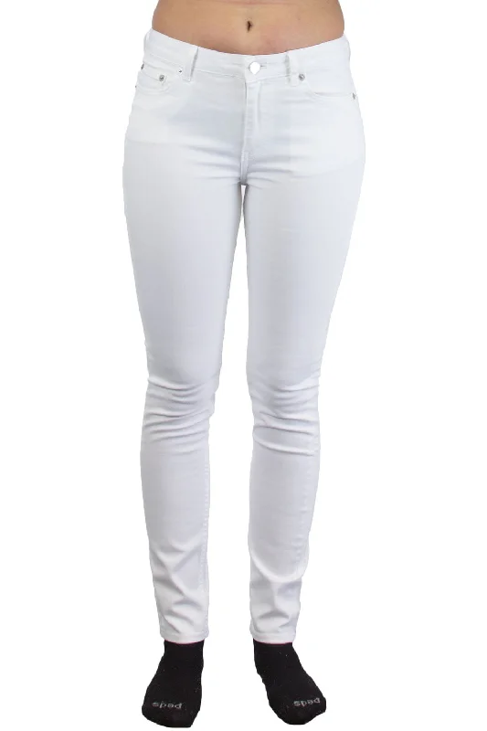 BLK DNM Women's Avon White Slim Jeans #WJ790101 $215 NWT Stylish High-Waist Skinny Denim