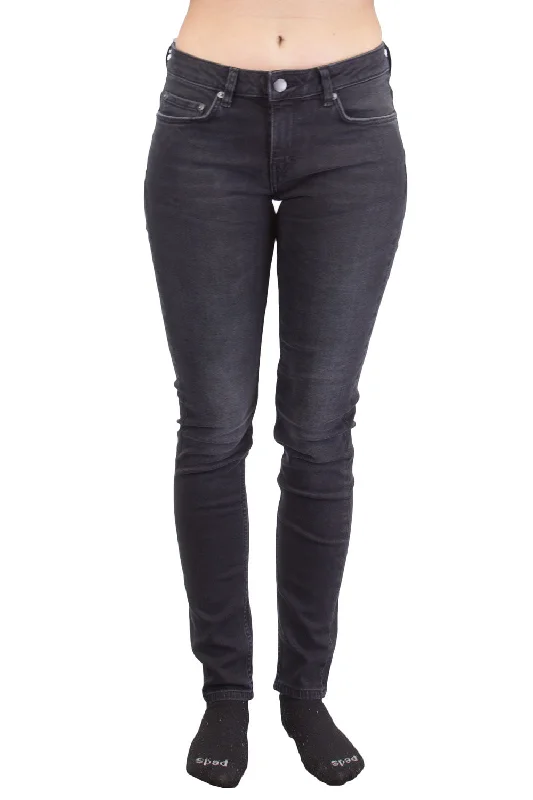 BLK DNM Women's Basset Black Mid Low Rise Jeans #BFRDJ24 $175 NWT Classic Button Fly Jeans