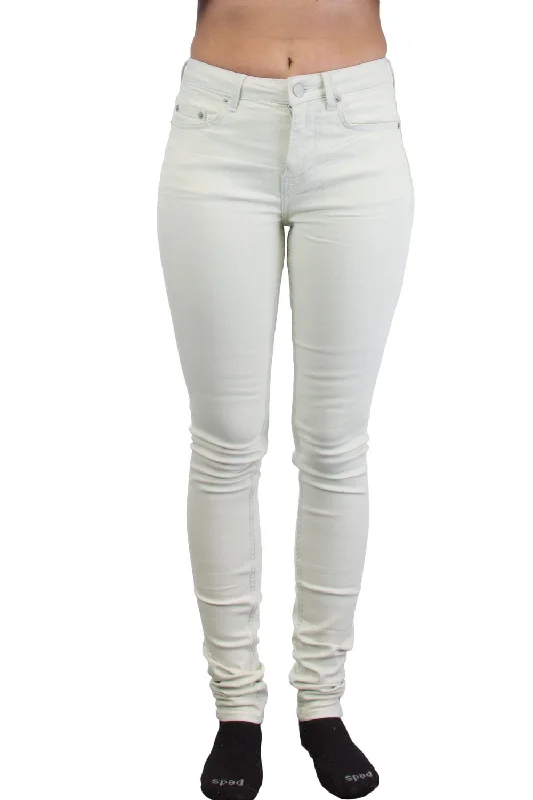 BLK DNM Women's Chrystie White Slim Jeans #WJ320104 $215 NWT Classic Button Fly Jeans