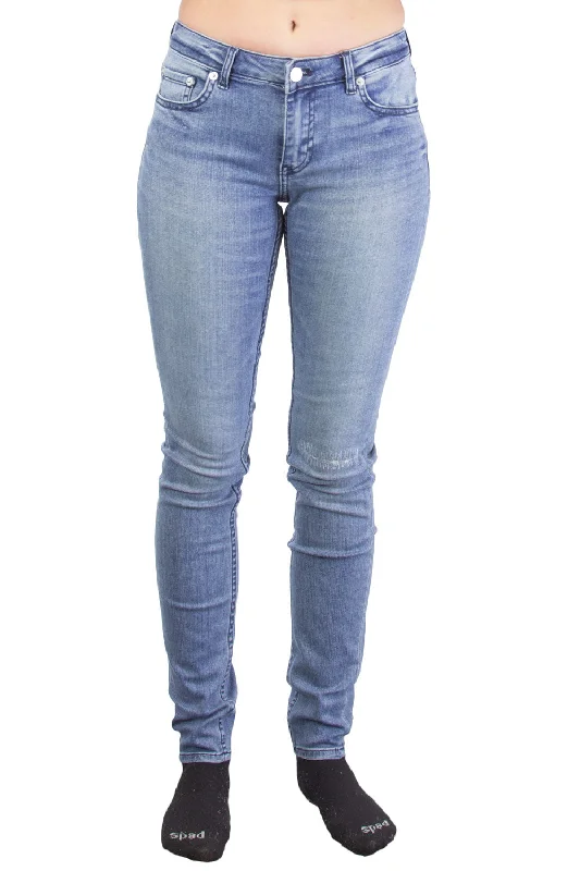 BLK DNM Women's Hamilton Blue Slim Fit Jeans #WJ320801 $215 NWT Stylish Paperbag Waist Denim