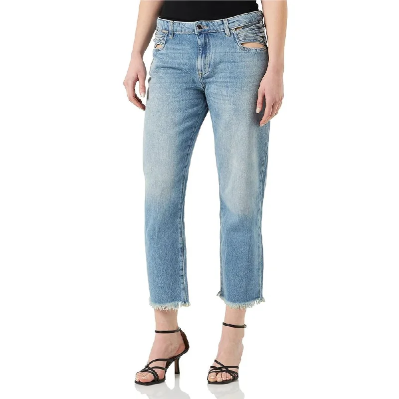 Blue Cotton Jeans & Pant Chic Cropped Jeans