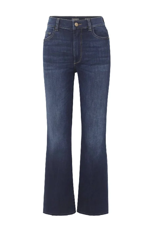 Bridget Boot High Rise Jeans In Thunderbird Comfortable Distressed Straight-Leg Jeans