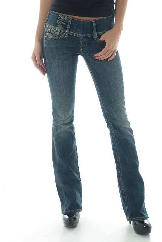 Diesel Blue Women's Cherock Slim Boot Cut Jeans Elegant Bootcut Fit Jeans