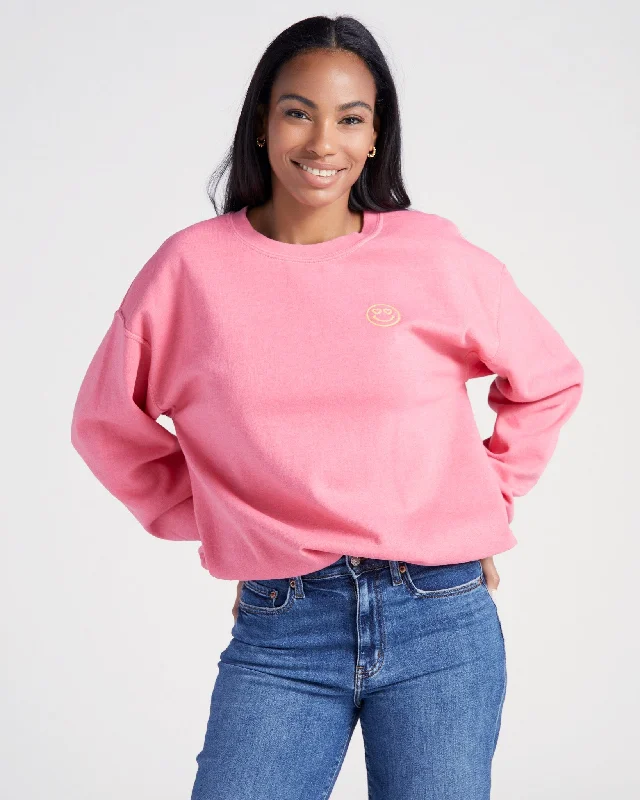 Heart Eyes Embroidered Sweatshirt Hoodie with Applique Textured Unique