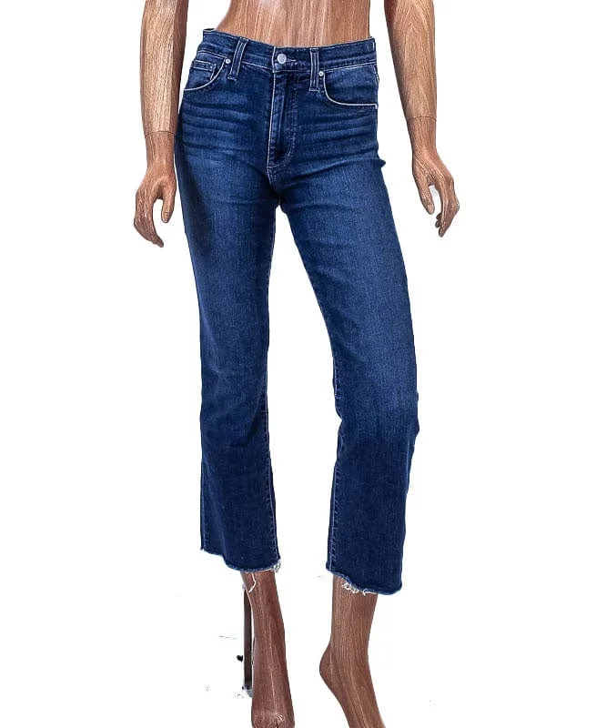 High-Rise Flare Cropped Jeans Casual High-Waisted Bootcut Jeans