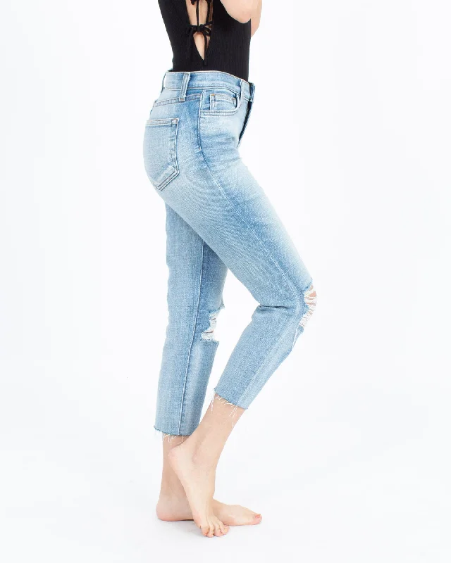 High-Rise Slim "El Matador" Jeans Fashionable Cropped Denim Jeans